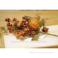 personized red berry branch christmas oranment with pumpkin